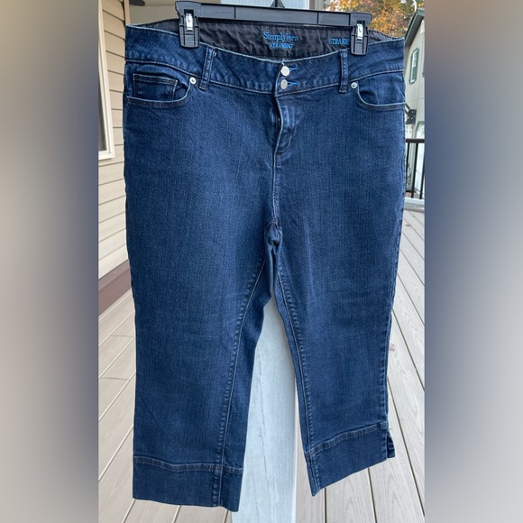 Simply Vera straight capris- blue Jean, size 16 - Picture 1 of 6